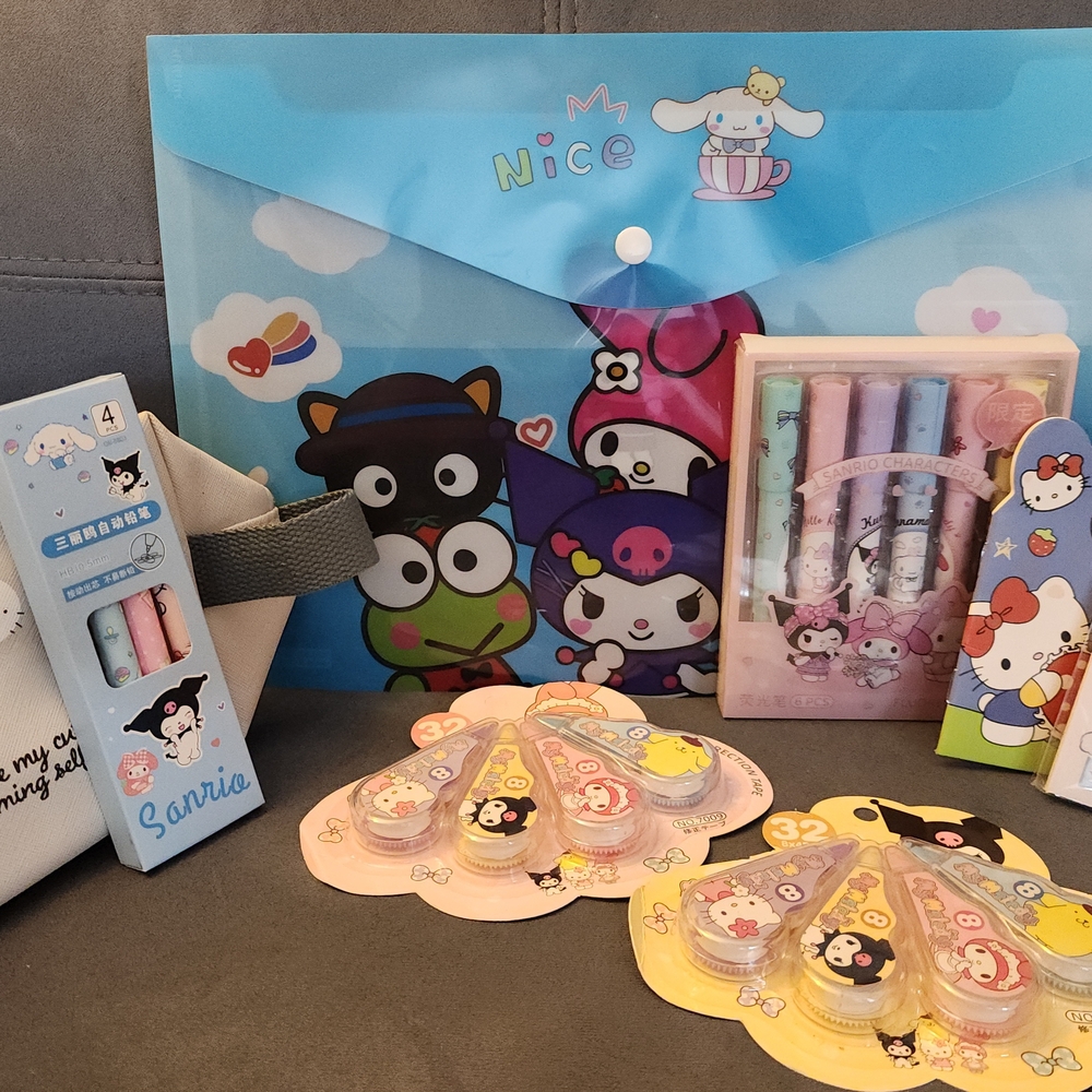 Hello Kitty And Friends Sanrio Blue and Pink Stationery Collection
